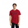 PACO&CO ΑΝΔΡΙΚΟ T-SHIRT ΚΟΝΤΟ ΜΑΝΙΚΙ ΒΑΜΒΑΚΙ PLUS SIZE (BORDEAUX)