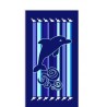 JOIN 0421 ΠΕΤΣΕΤΑ ΘΑΛΑΣΣΗΣ ΡΙΓΕΣ ΔΕΛΦΙΝΙ MICROFIBRE 105X175 (BLUE)