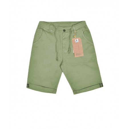 GANDY ΑΝΔΡΙΚΗ ΒΕΡΜΟΥΔΑ ΒΑΜΒΑΚΕΡΗ ΜΟΝΟΧΡΩΜΗ ΜΕ ΛΑΣΤΙΧΟ ΠΡΑΣΙΝΟ