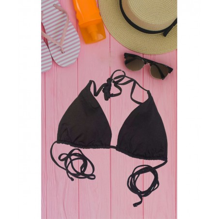 C-9308 MODERN OCEAN ΓΥΝΑΙΚΕΙΟ ΜΑΓΙΟ ΤΟΠ ΤΡΙΓΩΝΑΚΙ NORMAL FIT POLYAMID ΜΑΥΡΟ