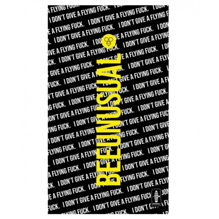 BEE UNUSUALL ΠΕΤΣΕΤΑ ΠΑΡΑΛΙΑΣ ΔΙΠΛΗΣ ΟΨΗΣ FLYING F*CK MICROFIBRE 100 X 180CM ΜΑΥΡΟ