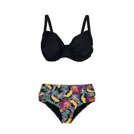 8831-02 MODERN OCEAN Γυναικείο Σετ Μαγιό Mπανέλα BIG SIZE Πολυαμίδιο (BLACK)