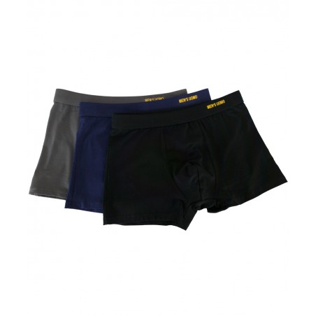UOMO ΣΕΤ 3 ΑΝΔΡΙΚΑ BOXER ΒΑΜΒΑΚΕΡΑ T714-3P (BLACK-GREY-BLUE)
