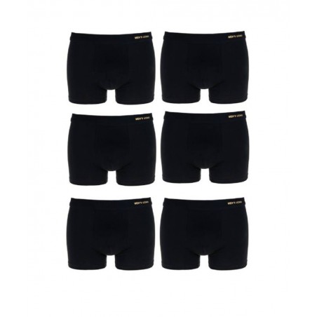 UOMO ΣΕΤ 6 ΑΝΔΡΙΚΑ BOXER ΒΑΜΒΑΚΕΡΑ T714-6P (BLACK)