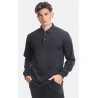 2381844 PACO&CO ΑΝΔΡΙΚΗ ΜΠΛΟΥΖΑ POLO ΜΑΚΡΥΜΑΝΙΚΗ  ΜΑΥΡΟ