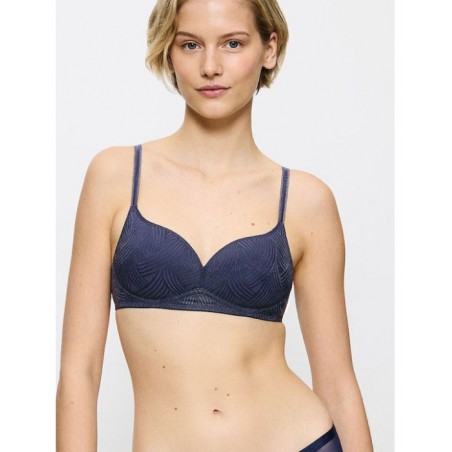 10219875-7064  TRIUMPH ΓΥΝΑΙΚΕΙΟ ΣΟΥΤΙΕΝ DELIGHTFUL SPOTLIGHT P ΠΟΛΥΑΜΙΔΙΟ NORMAL FIT ΜΑΥΡΟ-ΜΠΛΕ