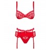 OBSESSIVE HEARTINA SET 3 ΓΥΝΑΙΚΕΙΟ ΣΕΤ 3 ΕΣΩΡΟΥΧΑ ΚΟΚΚΙΝΟ