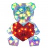 22-3060 Αρκούδος-Καρδιά Ιριδίζον με φως 27cm