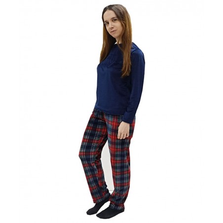 MISS MELINA ΓΥΝΑΙΚΕΙΑ ΚΑΡΟ ΒΕΛΟΥΤΕ ΠΥΖΑΜΑ 2020-5 ΜΠΛΕ