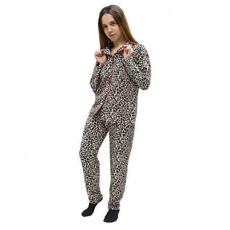 JOIN ΓΥΝΑΙΚΕΙΑ ΠΥΤΖΑΜΑ ΣΕΤ ΜΕ ΛΕΟΠΑΡ ΣΧΕΔΙΟ Μ252 ΚΑΦΕ