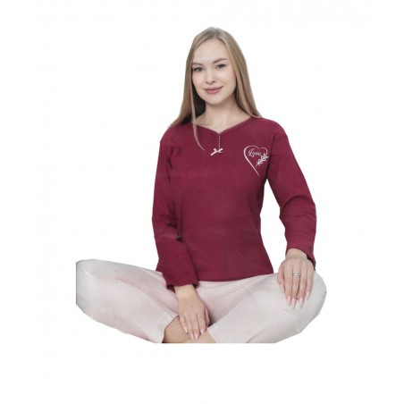 JOIN ΓΥΝΑΙΚΕΙΑ ΠΥΤΖΑΜΑ LOVE ΒΑΜΒΑΚΙ NORMAL FIT ΡΙΠ ΜΠΟΡΝΤΟ