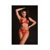 8163-002 JOIN ΓΥΝΑΙΚΕΙΟ SEXY ΚΟΡΜΑΚΙ ΜΕ ΛΟΥΛΟΥΔΙ ΣΧΕΔΙΟ  ΚΟΚΚΙΝΟ
