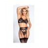 JS228129 SEXY ΣΕΤ ΓΥΝΑΙΚΕΙΟ 3-PCS SET ΜΑΥΡΟ