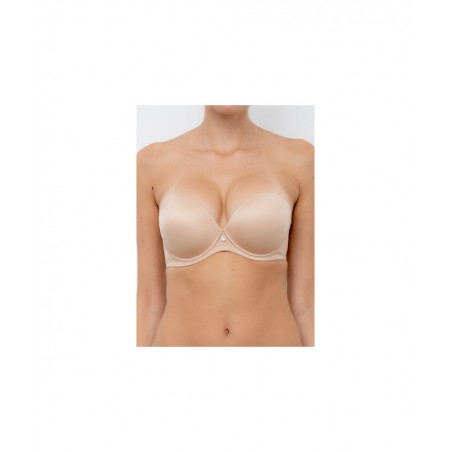 Fascia-37 LORMAR EXTRA DOUBLE ΣΟΥΤΙΕΝ ΜΕ ΜΠΑΝΕΛΑ STRAPLESSS SUPER SUPER PUSH UP CUP B GOLDEN SKIN