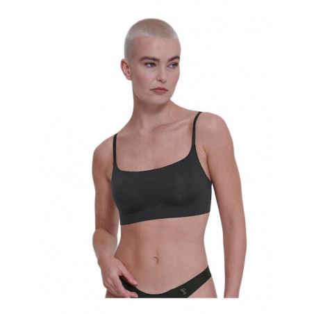 10217766-0004 Sloggi Γυναικείο Μπουστάκι Μαύρο με Αφαιρούμενη Ενίσχυση