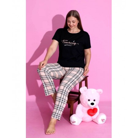 4056 MISS LALE ΓΥΝΑΙΚΕΙΑ ΚΑΛΟΚΑΙΡΙΝΗ ΠΥΤΖΑΜΑ BIG SIZE TEACHING ΒΑΜΒΑΚΙ ΜΑ΄ΥΡΗ