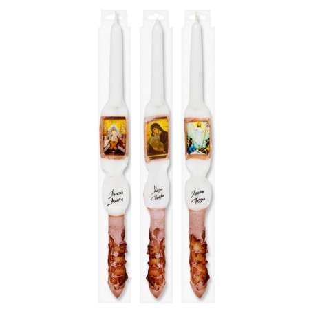 73-212 Λαμπάδα με Χριστιανικη Εικόνα 40cm