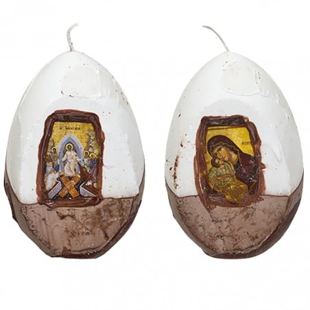 73-515 Κερί Αυγό χριστιανικη εικονες 12cm
