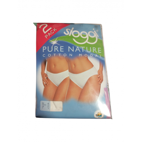 10034279-00SH SLOGGI PURE NATURE COTTON MODAL TANGA ΓΥΝΑΙΚΕΙΟ ΣΛΙΠ ΔΥΑΔΑ ΜΠΕΖ