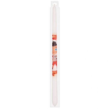 73-1705 Λαμπάδα Ανάγλυφη Κόκκινη Ομάδα 40cm