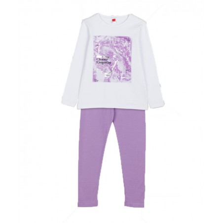 2513110 JOYCE ΣΕΤ ΓΙΑ ΚΟΡΙΤΣΙ ΜΠΛΟΥΖΑ ΜΕ ΣΤΑΜΠΑ ΚΑΙ ΚΟΛΑΝ ΑΣΠΡΟ