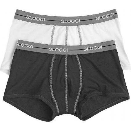 10050545-M014 Sloggi Start Hipster Ανδρικά Μποξεράκια Μαύρο/Λευκό 2Pack