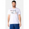 2531044-01 PACO&CO ΑΝΔΡΙΚΟ T-SHIRT ΚΟΝΤΟ ΜΑΝΙΚΙ ΒΑΜΒΑΚΙ NORMAL FIT ΑΣΠΡΟ