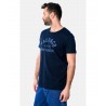 2531017-19 PACO&CO ΑΝΔΡΙΚΟ T-SHIRT MMXI NORMAL FIT ΒΑΜΒΑΚΙ ΣΚΟΥΡΟ ΜΠΛΕ