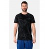 2531022-02 PACO&CO ΑΝΔΡΙΚΟ T-SHIRT FLORAL NORMAL FIT ΒΑΜΒΑΚΙ ΜΑΥΡΟ