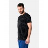2531022-02 PACO&CO ΑΝΔΡΙΚΟ T-SHIRT FLORAL NORMAL FIT ΒΑΜΒΑΚΙ ΜΑΥΡΟ