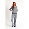 23637-15 LYDIA CREATIONS ΣΕT ΓΥΝΑΙΚΕΙΟ HOMEWEAR ΖΑΚΕΤΑ ΦΟΡΜΑ ΒΑΜΒΑΚΙ ΓΚΡΙ