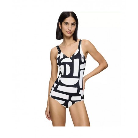 10214542-M016 TRIUMPH SUMMER ALLURE OW 01 ΓΥΝΑΙΚΕΙΟ ΟΛΟΣΩΜΟ ΜΑΓΙΟ ΠΟΛΥΑΜΙΔΙΟ NORMAL FIT ΣΥΝΔΙΑΣΜΟΣ ΛΕΥΚΟ ΜΑΥΡΟ