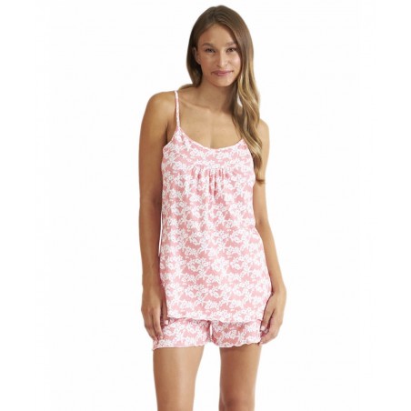 35-208808 HARMONY ΓΥΝΑΙΚΕΙΟ ΚΑΛΟΚΑΙΡΙΝΟ ΣΕΤ ΠΥΖΑΜΑΣ NORMAL FIT ΒΑΜΒΑΚΕΡΟ ΡΟΖ