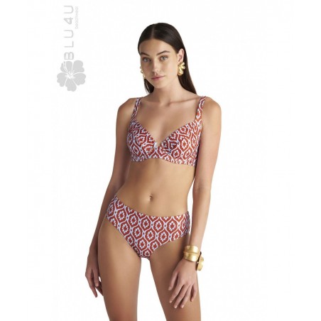 25366186C-25 BLU4U BEACHWEAR ΓΥΝΑΙΚΕΙΟ ΜΑΓΙΟ ΤΟΠ ΠΟΛΥΕΤΣΕΡΑΣ NORMAL FIT ΣΙΕΛ