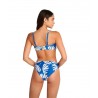 25366194D-14 BLU4U BEACHWEAR ΓΥΝΑΙΚΕΙΟ ΜΑΓΙΟ ΤΟΠ NORMAL FIT ΠΟΛΥΕΣΤΕΡΑΣ ΜΠΛΕ