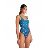 25358250-21 BLU4U BEACHWEAR ΓΥΝΑΙΚΕΙΟ ΟΛΟΣΩΜΟ ΜΑΓΙΟ ΠΟΛΥΕΣΤΕΡΑΣ NORMAL FIT ΣΚΟΥΡΟ ΠΡΑΣΙΝΟ