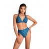 25366250D-21 BLU4U BEACHWEAR ΓΥΝΑΙΚΕΙΟ ΜΑΓΙΟ ΤΟΠ ΠΟΛΥΕΣΤΕΡΑΣ NORMAL FIT ΣΚΟΥΡΟ ΠΡΑΣΙΝΟ