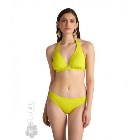 24366082D-08  BLU4U ΓΥΝΑΙΚΕΙΟ ΜΠΙΚΙΝΙ ΤΟΠ ΤΡΙΓΩΝΟ FASHION SOLIDS ΣΕ D CUP ΠΟΛΥΕΣΤΕΡΑΣ NORMAL FIT ΚΙΤΡΙΝΟ