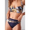 22366051D-04 BLU4U ΓΥΝΑΙΚΕΙΟ BIKINI TOP STRAPLESS NORMAL FIT ΠΟΛΥΑΜΙΔΙΟ "FLEUR" ΣΚΟΥΡΟ ΜΠΛΕ
