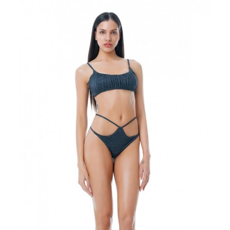 25065008-02 BLUEPOINT ΓΥΝΑΙΚΕΙΟ ΜΠΙΚΙΝΙ ΣΛΙΠ 'CANDY GIRL' NORMAL FIT ΠΟΛΥΕΣΤΕΡΑΣ ΜΑΥΡΟ