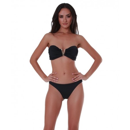 25065088-02 BLUEPOINT ΓΥΝΑΙΚΕΙΟ ΜΠΙΚΙΝΙ ΣΛΙΠ BRAZILIAN 'SOLIDS' NORMAL FIT ΠΟΛΥΑΜΙΔΙΟ ΜΑΥΡΟ