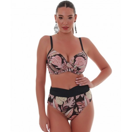 25065073-02 BLUEPOINT ΓΥΝΑΙΚΕΙΟ ΜΠΙΚΙΝΙ ΣΛΙΠ 'CHIC CLASSICS' ΨΗΛΟΜΕΣΟ NORMAL FIT ΠΟΛΥΕΣΤΕΡΑΣ ΜΑΥΡΟ