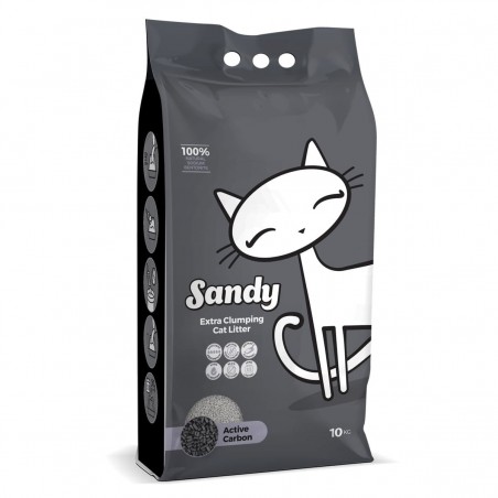 Sandy Extra Clumping 10kg Άμμος Γάτας Active Carbon