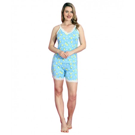 1786 MISS LALE ΓΥΝΑΙΚΕΙΑ ΚΑΛΟΚΑΙΡΙΝΗ ΠΥΤΖΑΜΑ ΡΑΝΤΑΚΙ LEMON ΒΑΜΒΑΚΙ ΣΙΕΛ