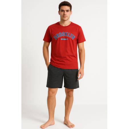 2805-03 ΑΝΔΡΙΚΗ ΠΥΤΖΑΜΑ ΒΕΡΜΟΥΔΑ ΝΙΚΗΦΟΡΟΣ ΚΟΚΚΙΝΟ