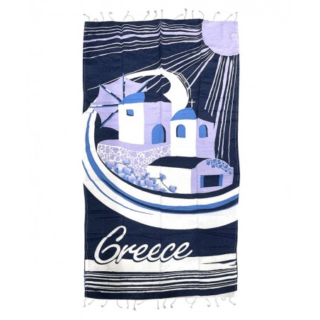 PESTEMAL ΠΕΤΣΕΤΑ ΘΑΛΑΣΣΗΣ GREEK ISLAND 90x180cm ΜΠΛΕ