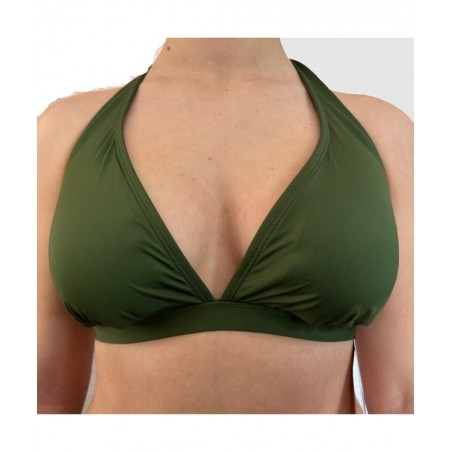 BLU4U Γυναικείο Τριγωνικό Μπικίνι Τόπ SOLIDS Cup D Normal Fit Πολυαμίδιο 25366082D-26 Πράσινο