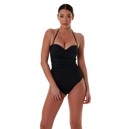 BLUEPOINT Strapless Γυναικείο Ολόσωμο Μαγιό Στράπλες Πολυαμίδιο Normal Fit 25058097D-02 Μαύρο