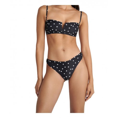 BLU4U Γυναικείο Μπικίνι Σλίπ DOTTED POLCA Normal Fit Πολυεστέρας 25365271-02 Μαύρο