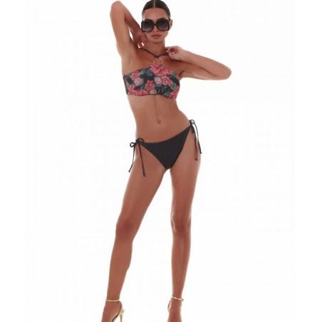 BLUEPOINT ''Secret Garden'' Γυναικείο Μαγιό Τοπ Με Διακοσμητικό Κρίκο Πολυεστέρας Normal Fit 25066014-02 Μαύρο